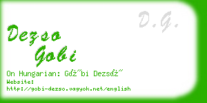dezso gobi business card